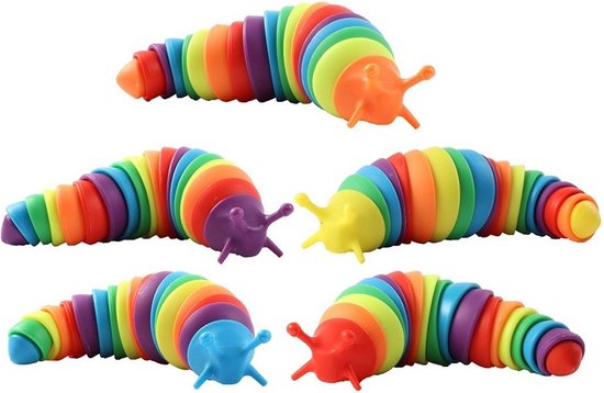 Fidget Slug - regenboog - Ani-Stress Fidget Toy sinterklaas cadeau ...