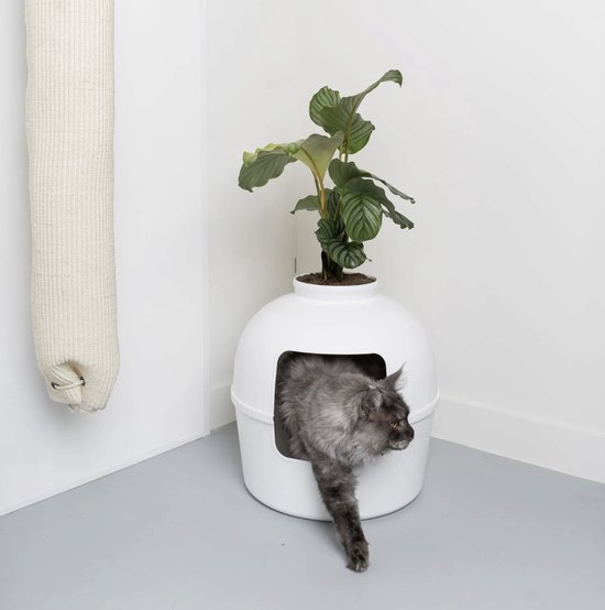 XXL Kattenbak – Verborgen Kattentoilet – Flower XXL Wit voor grote katten  van RHRQuality | bol.com