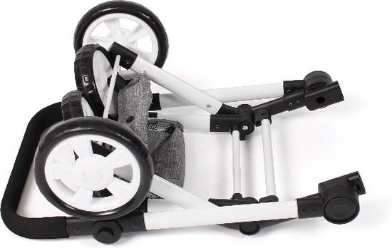 Bayer Chic 2000 - Combi-poppenwagen Leni – Melange Antraciet Mint