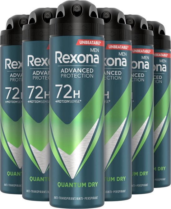 Rexona Dry Quantum Deodorant - 6 x 150 ml - Voordeelverpakking - Rexona