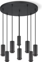 Home Sweet Home - Moderne verlichtingspendel Pendel Xxl voor lampenkap - Zwart - 50/50/137.5cm - 8 lichts hanglamp gemaakt van Metaal - geschikt voor E27 LED lichtbron - voor lampenkap met doorsnede max.16cm