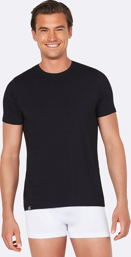 Boody - Bamboe Heren T-shirt ronde hals / Zwart - XL