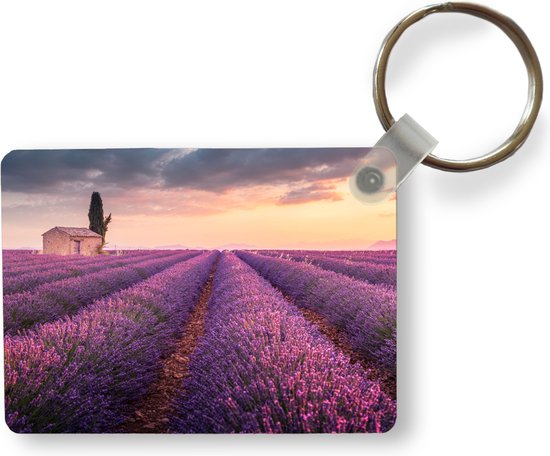 Porte-clés - Lavande - Fleurs - Violet - Champ - Cadeaux à distribuer - Plastique