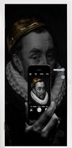 Deursticker Willem van Oranje - Schilderij - Selfie - 85x215 cm - Deurposter