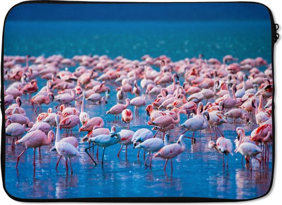 Housse pour ordinateur portable 13 pouces - Flamingo - Water - Tropical - Water - Rose - Housse pour ordinateur portable - Dimensions intérieures 32x22,5 cm