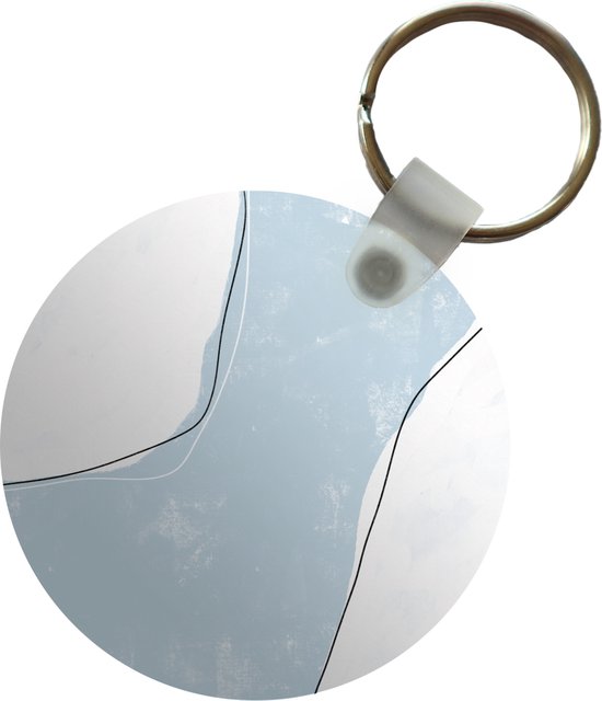 GATE14® Oranje/blauwe zwevende fender-sleutelhanger van kunststof, cilindrisch, 31 x 98 mm