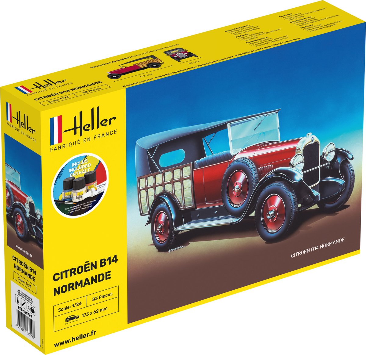 Heller - Maquette - Voiture - Starter kit - Citroën Trefle