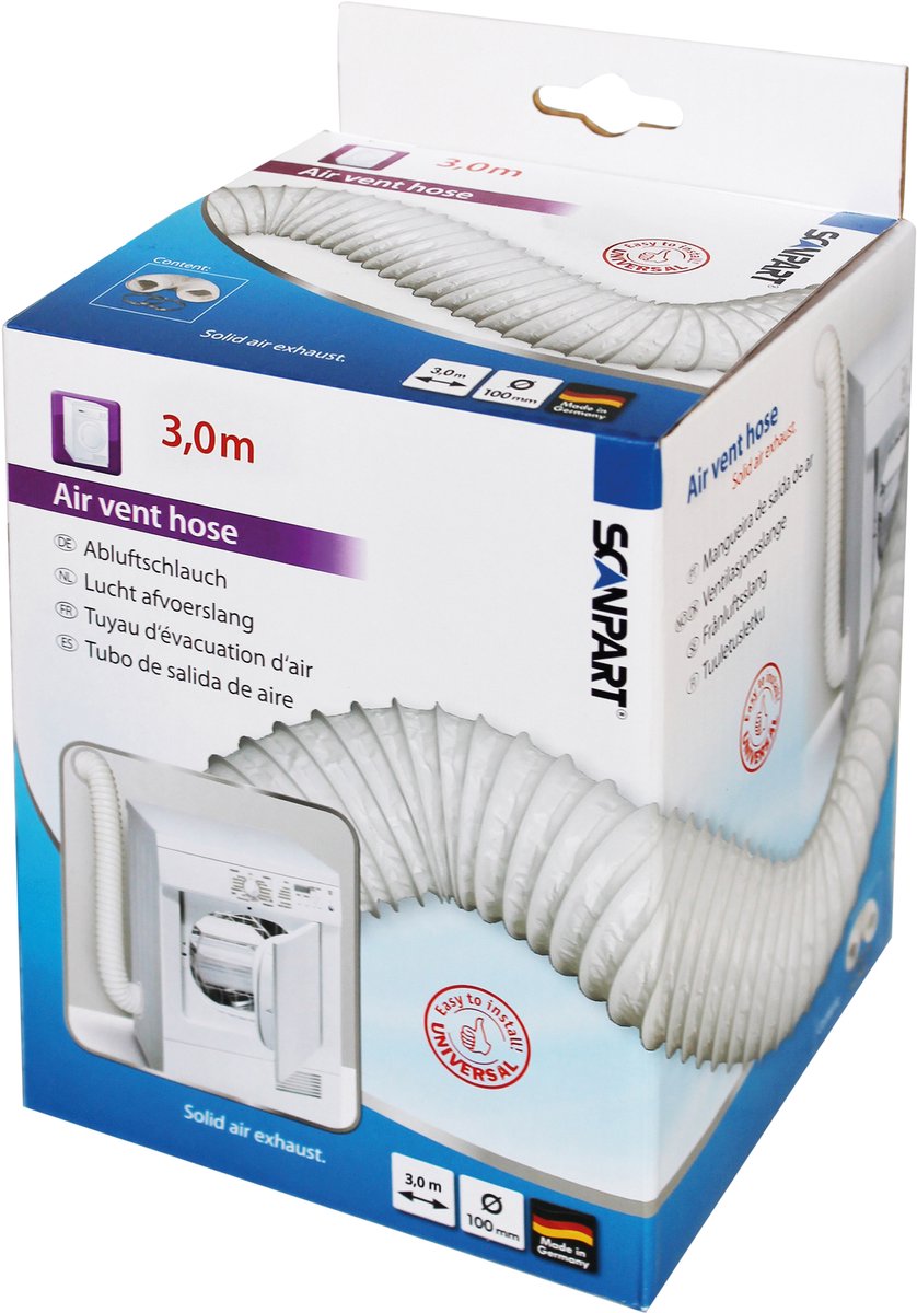 luchtafvoerslang set PVC 100mm 3,0m