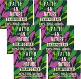 FAITH IN NATURE - Shampoo Bar Lavender & Geranium - 6 Pak - Voordeelverpakking