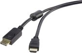 Renkforce RF-4382727 DisplayPort-kabel DisplayPort / HDMI Adapterkabel DisplayPort-stekker, HDMI-A-stekker 1.80 m Zwart