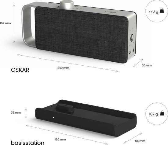 Faller OSKAR - Draagbare TV spraakversterker/Soundbar met innovatieve technologie voor stemoptimalisatie