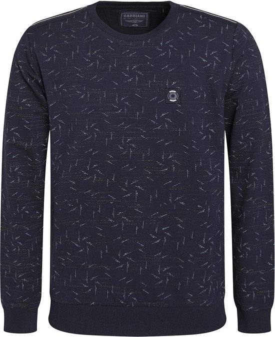 Gabbiano Trui Sweater Met Print 773513 Navy Mannen Maat - S