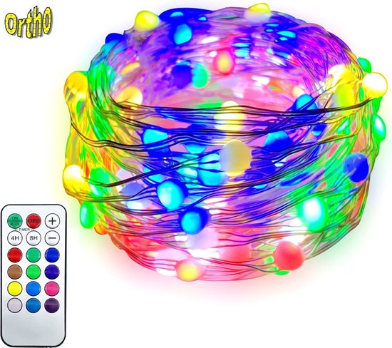 Ortho® - Partylights - Feestverlichting - Sfeerverlichting - Fairy lights - Verlichting - 20 Meter - Kerstverlichting - Warm Wit - Multicolor - USB