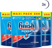 Finish Power All in 1 Regular Vaatwastabletten - 68 Stuks x3