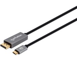 MH 8K@60Hz DisplayPort 1.4 Cable, DP-Male/USB C Male, 2.0m, Black, Polybag