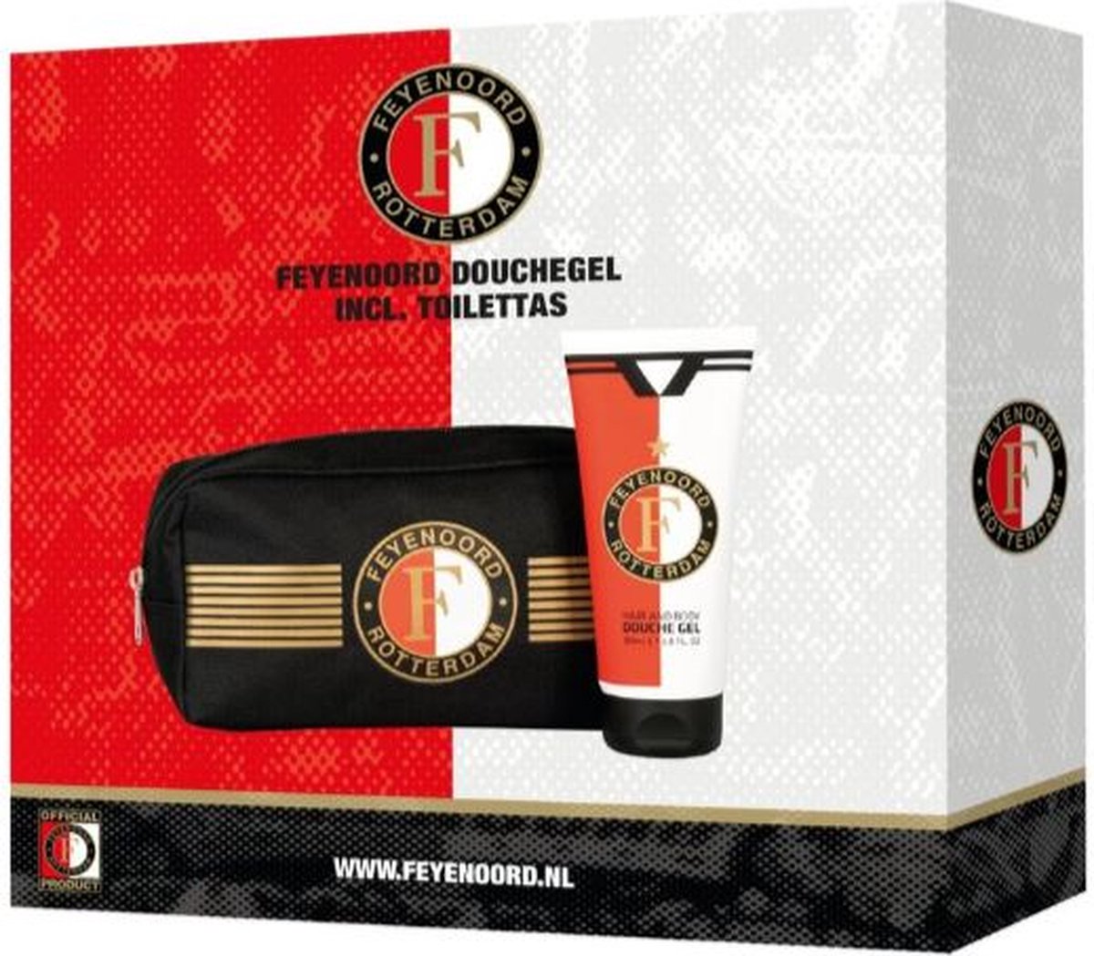 Goedkoopste Feyenoord | Cadeau voor kinderen | Geschenkset | Toilettas met douchegel