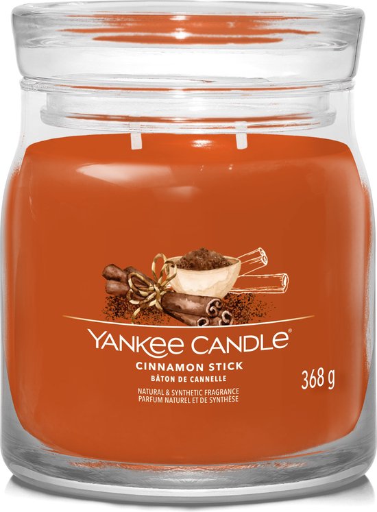 Yankee Candle - Cinnamon Stick Medium Geurkaars - 50 branduren - 2 lonten