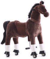 Kids- Horse Animal Riding, équitation cheval speelgoed , marron foncé avec feu blanc et sabot 4-9 ans, Kids- Horse "Caspar"