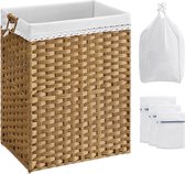 Bol.com MIRA Home - Wasmand - Wassorteerder - Wasbox - Bamboe - Kunststof - 90l aanbieding