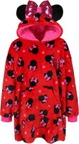 DISNEY Minnie Mouse - Rood meisjes Sweatshirt/Deken, met Capuchon, Pocket Hood, Snuddie / 104-116