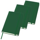 JournalBooks - notitieboekje - gelinieerd - groen - A5 hardcover - 80 bladzijden - 3x