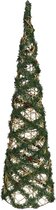 Gerim Kerstverlichting figuren - Led kegel - draad/groen - 78 cm - 60 warm witte lampjes