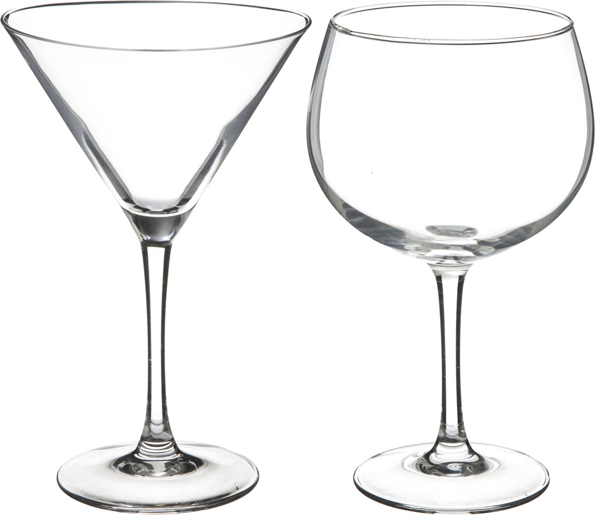 Secret de Gourmet cocktailglazen set - gin/martini glazen - 8x stuks
