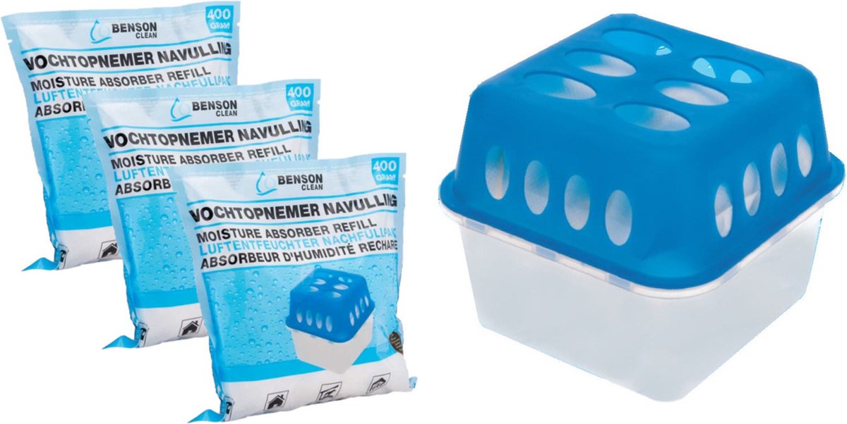 Bison Vochtopnemer / vochtvanger - 400 ml - incl. navulling - 3x 400 gram