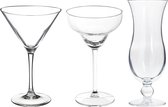 Ensemble de verres à Verres à cocktail - verres hawaii/martini/margarita bleus - 12x pièces