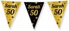 Paperdreams Vlaggenlijn - luxe Sarah/50 jaar feest- 10m - goud/zwart