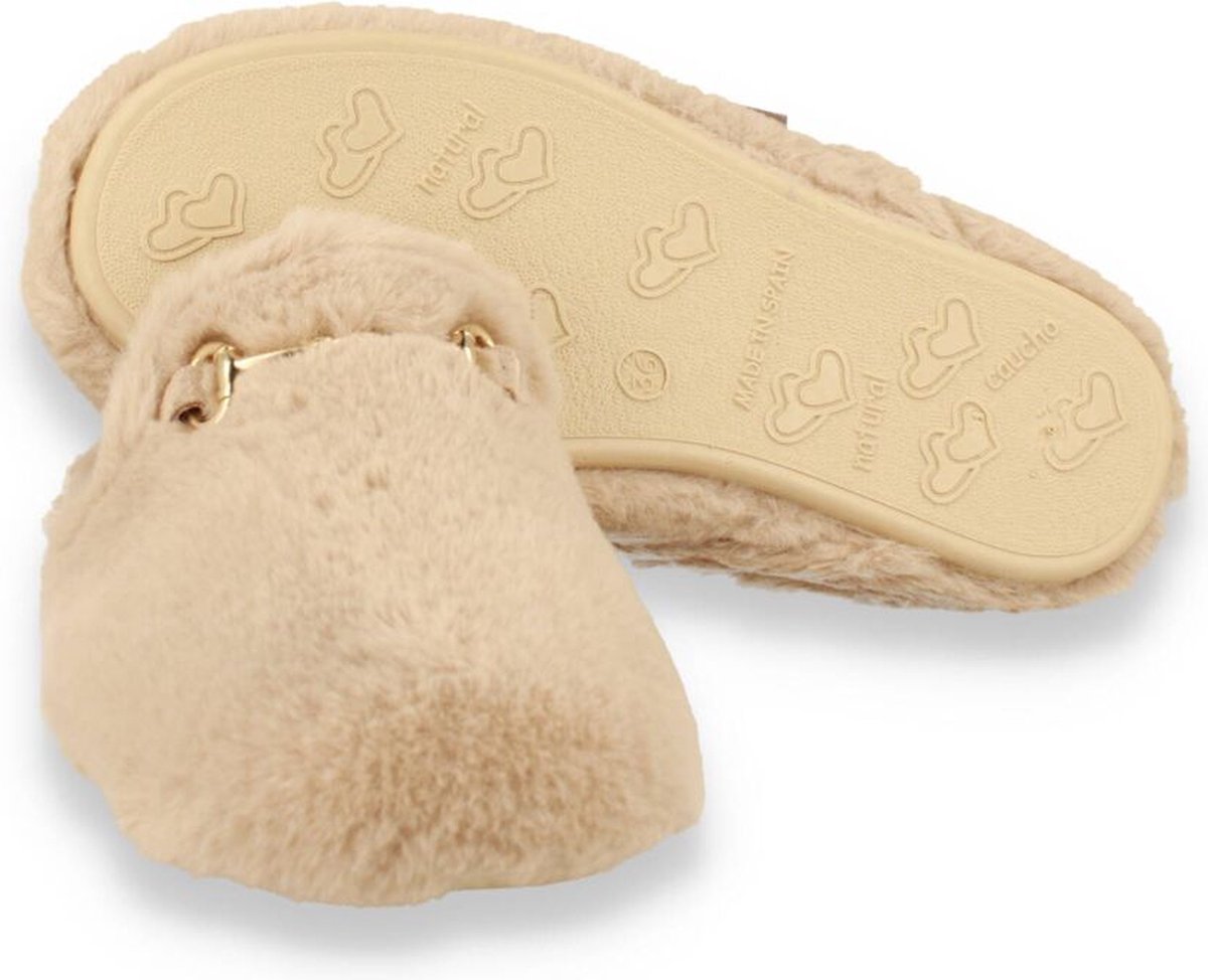 Macarena Dames Pantoffel | Beige | Maat: 39