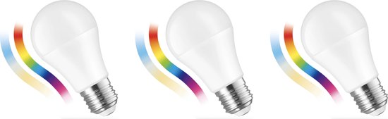 3x Wifi Led lamp E27 13W RGB CCT