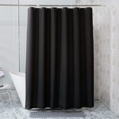 HGMD Rideau de douche 120x200 - Zwart - Lavable - Rideau de douche anti moisissure