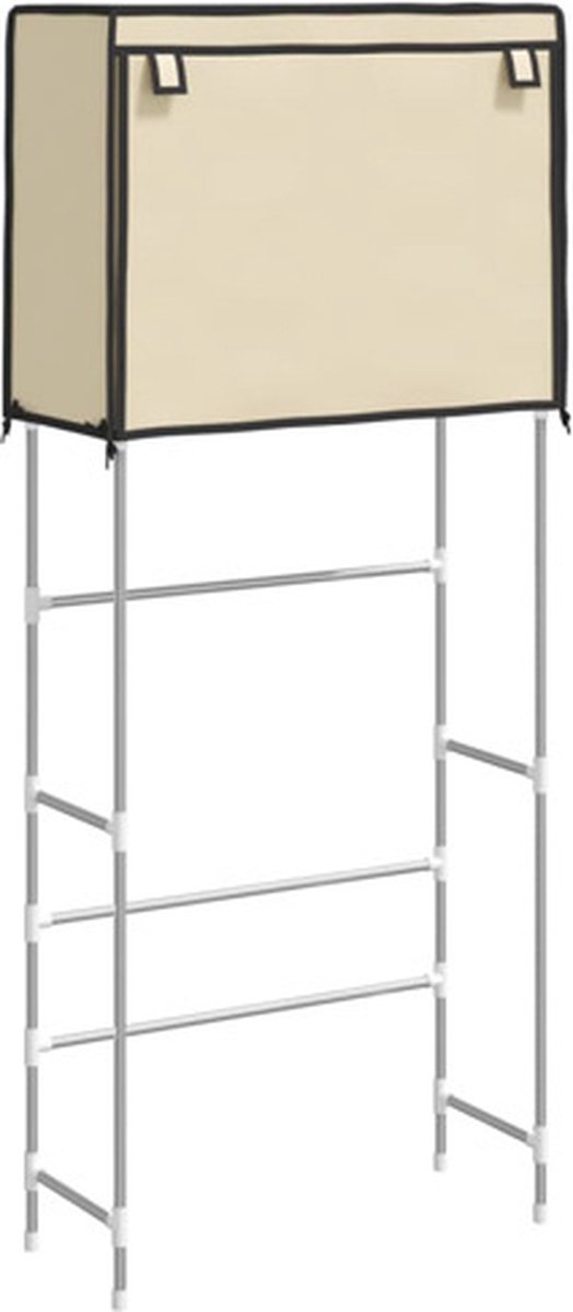 vidaXL Opbergrek voor boven wasmachine 2-laags 71x29.5x170.5 cm ijzer