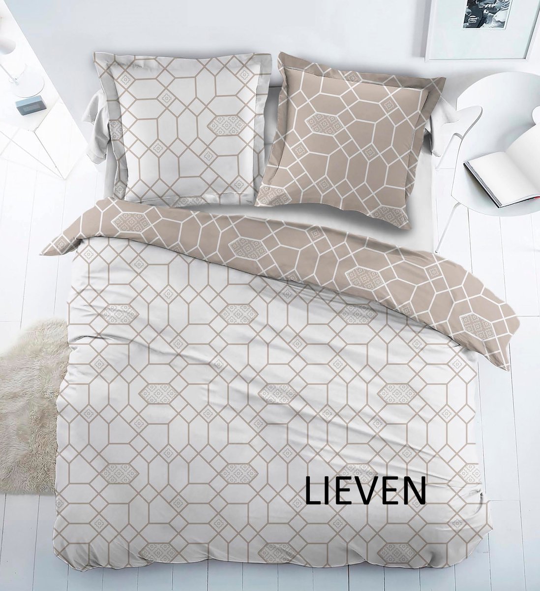 Flanel Laken 1 persoons lieven taupe 180 x 290