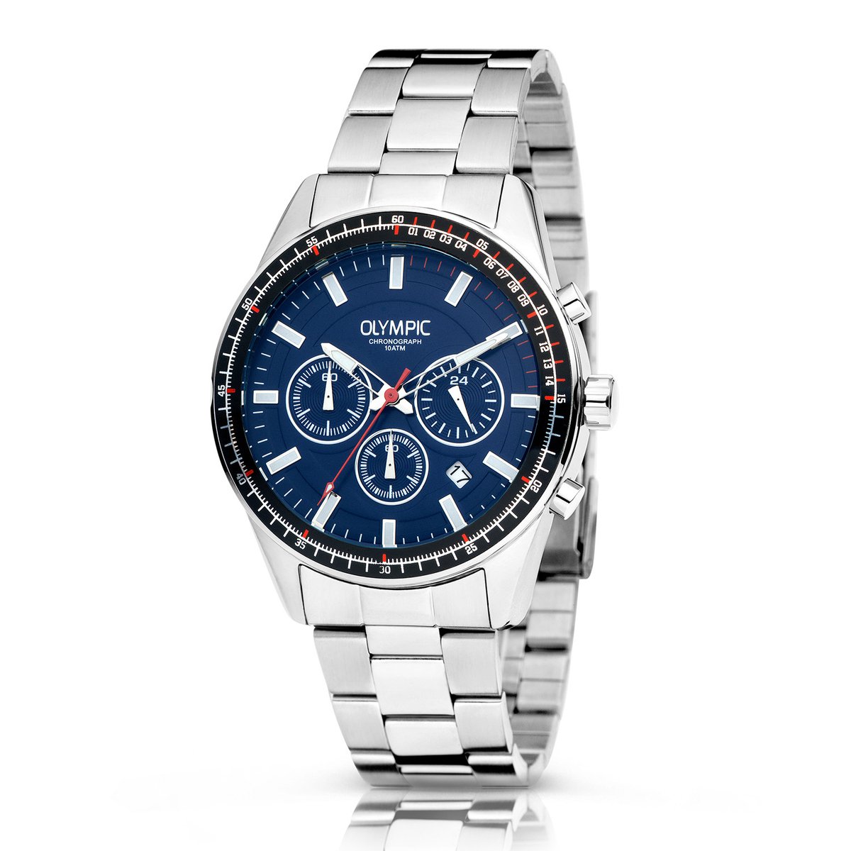 Olympic OL72HSS286 MASON Horloge - Staal - Bracelet - Blauw