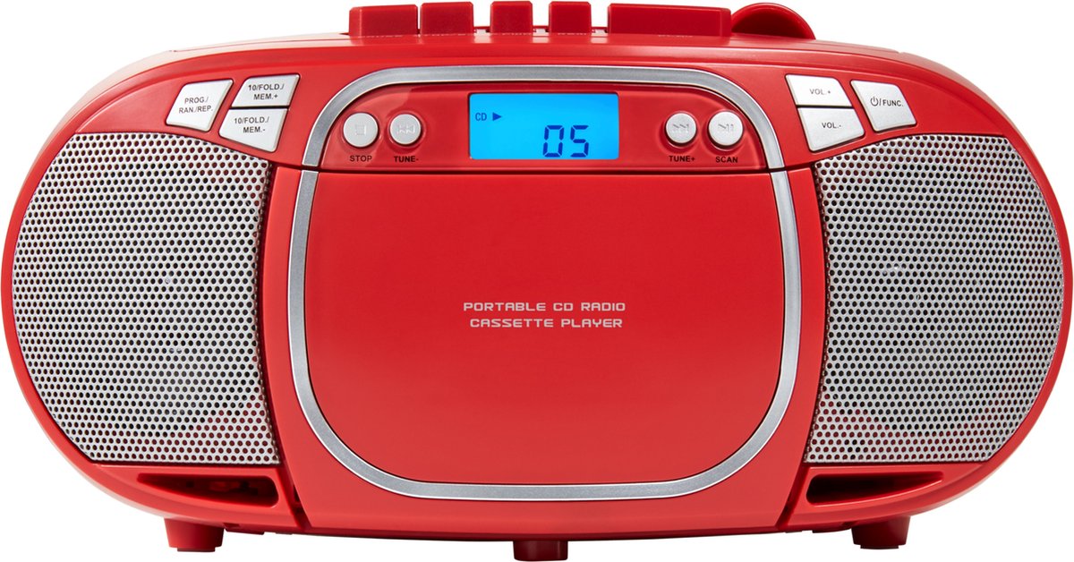 Medion Life CD Speler (E66476) - Draagbaar - Boombox - CD/MP3-speler - LC-display - PLL-FM - muziekweergave vanaf USB-stick