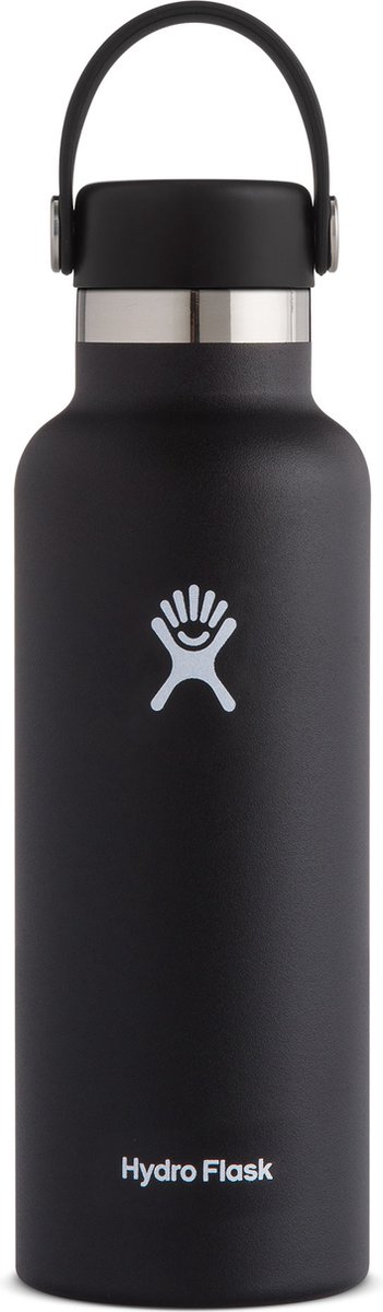 Hydro Flask Standard Mouth Flex Cap Drinkfles (532 ml) - Zwart