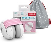 Geluidsonderdrukkende koptelefoon voor baby's, MUFFY, Roze en Wit, Alpine