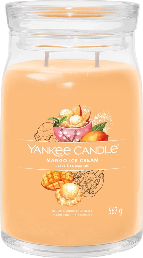 Yankee Candle - Grand pot signature crème glacée à la Mango
