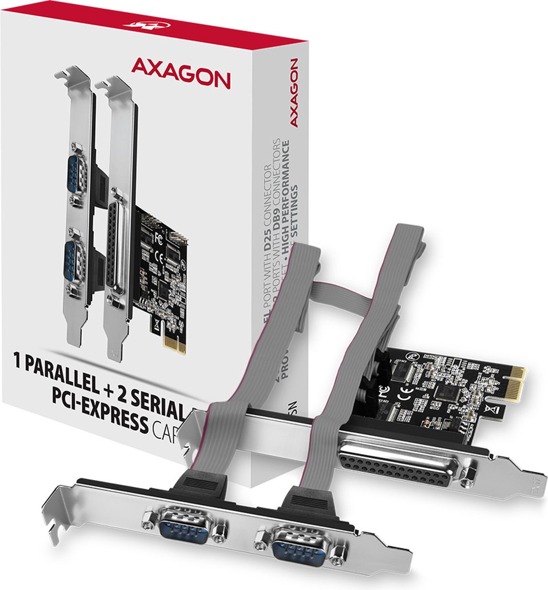 Carte PCIe AXAGON PCEA-P1N – 1 Port Parallèle DB25, Chipset ASIX AX99100