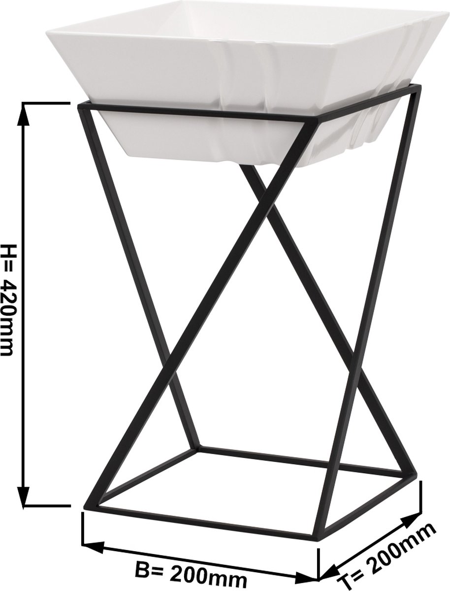 Etagere / Buffet standaard - incl. 1 Melamine schaal - Hoekig | GGM Gastro