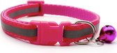 Bijoux by Ive - Collier chat / chat réfléchissant fuchsia avec grelot