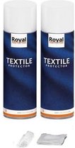 Royal furniture care - Textile protector - Textiel beschermer - INCL 1 x katoenen reinigingswashand (wit) en 1 x poetsdoek (wit) - 2 x 500ml