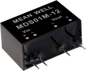Mean Well MDS01M-12 DC/DC-convertermodule 84 mA 1 W Aantal uitgangen: 1 x Inhoud 1 stuk(s)
