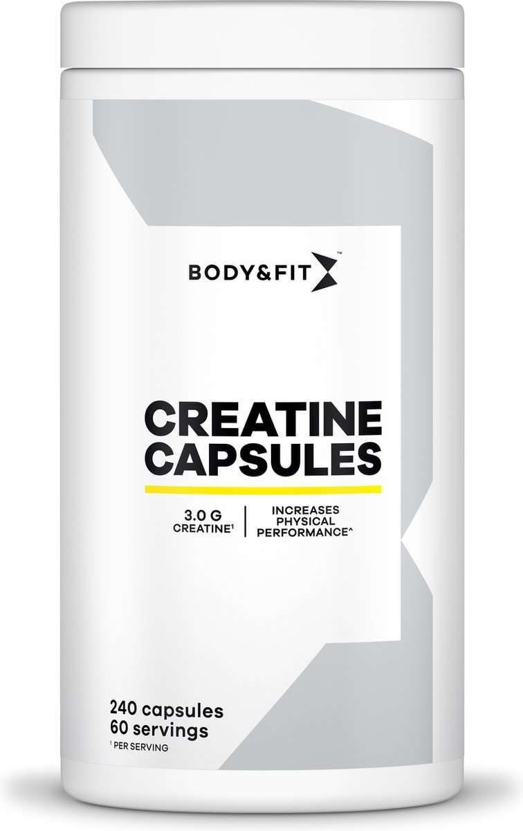 Goedkoopste Body & Fit Creatine Monohydraat Caps - Creatine Capsules - Makkelijk in te nemen - 240 capsules (60 doseringen