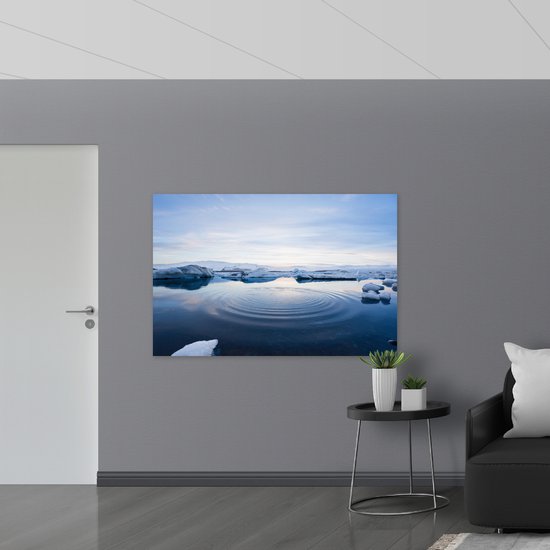 WallClassics - Drapeau - Glace fondante - 150x100 cm Photo sur Drapeau Polyester