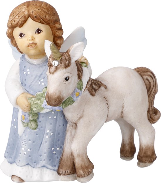 Goebel - Nina & Marco | Decoratief beeld / figuur Engel Fabulous Companion | Porselein - 8cm - kerst