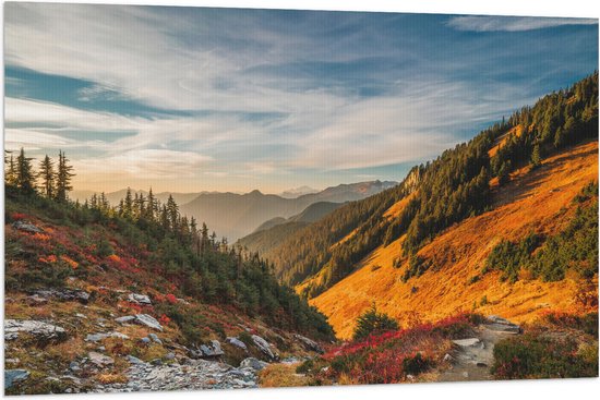 WallClassics - Vlag - North Cascades National Park - 120x80 cm Foto op Polyester Vlag
