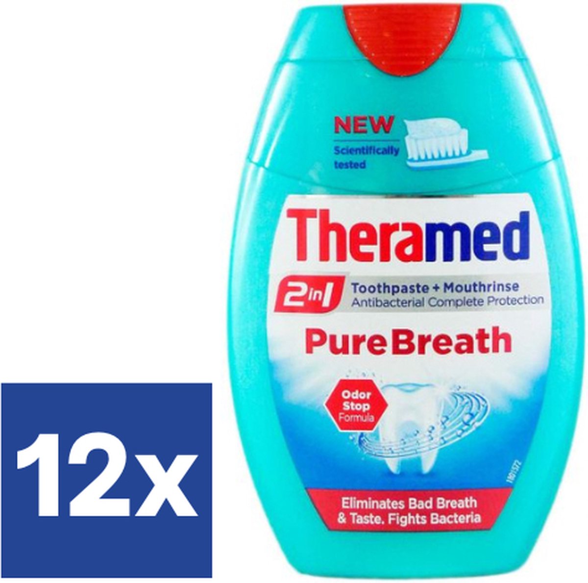 Theramed - Tandpasta - Pure Breath - 12 x 75 ml - Voordeelverpakking